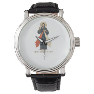 Montre Jésus vintage je fais confiance en toi vectoriel r