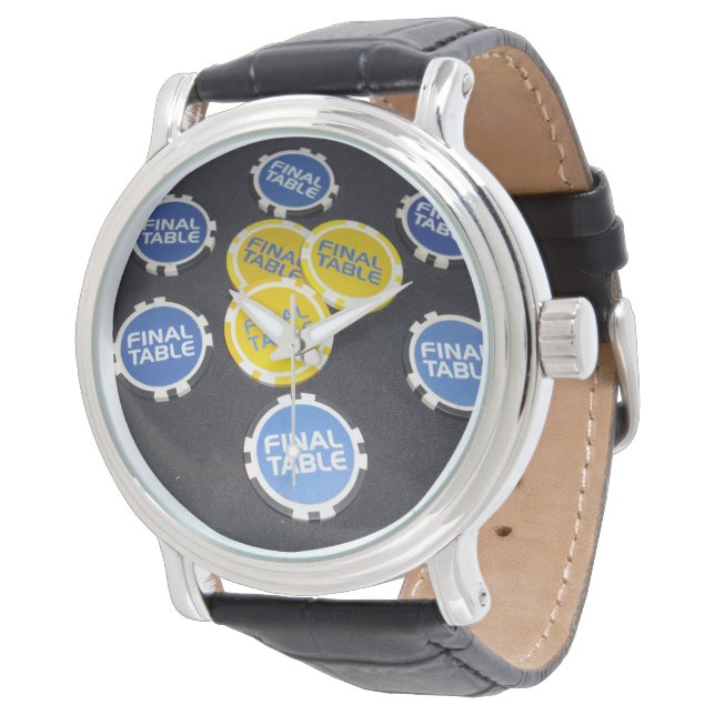 Montre Jetons de table finale de poker, (Incliné)