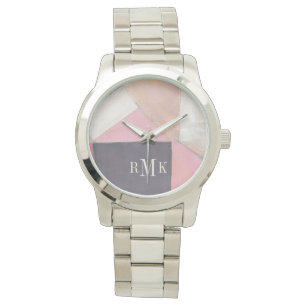 Montre Jeune mariée de rougissement du monogramme  