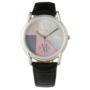 Montre Jeune mariée de rougissement du monogramme  