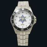 Montre Jewish Star<br><div class="desc">Jewish toxits and venft ideas featuring beautiful Jewish Star of David with a wine glass in the center.</div>