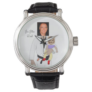 Montre Jiu Jitsu Papa photos personnalisées et texte manu