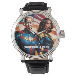 Montre Joe Biden et Kamala Harris en super-héros