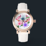 Montre Joli Bouquet Floral Aquarelle<br><div class="desc">Joli art floral aquarelle.</div>