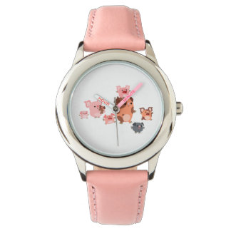 Montre Joli Cartoon Pig Surveillance de famille