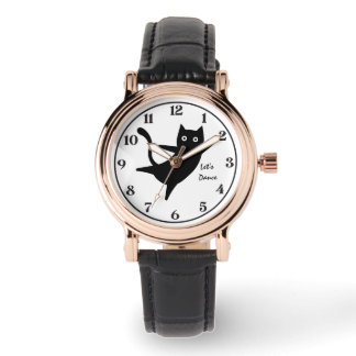 Montre Joli Chat, Chat Heureux, Dansons, Moderne, Simple