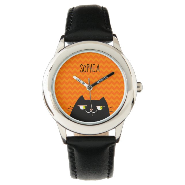 Montre Joli Chat Noir (devant)
