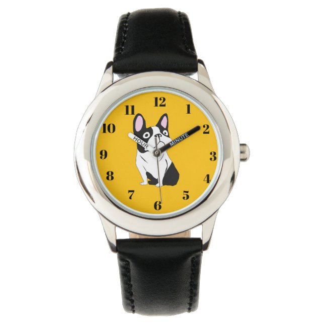 Montre Joli chiot, jaune (devant)