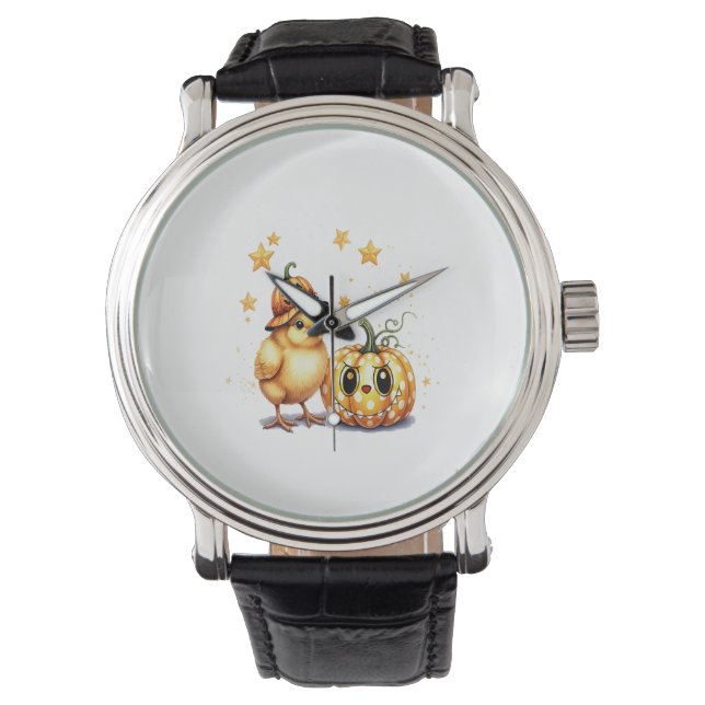 Montre Joli Citrouille de poussette Halloween (devant)