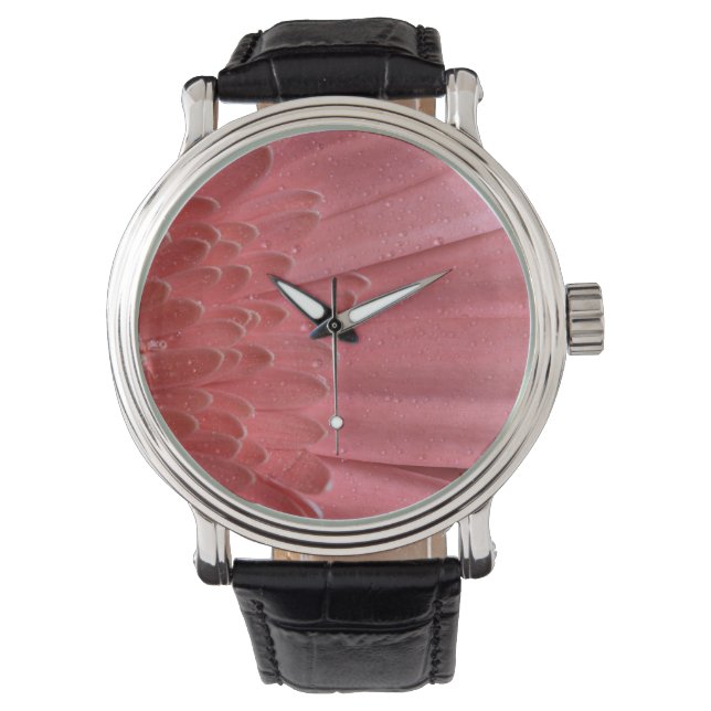 Montre Joli Coral rose Gerbera Daisy (devant)