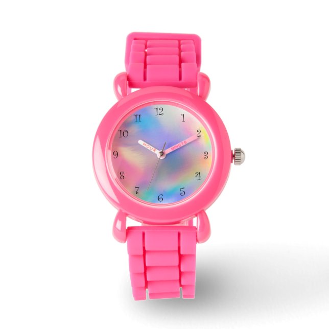 Montre Joli dégradé moderne aquarelle Rainbow backgrou (Recto)