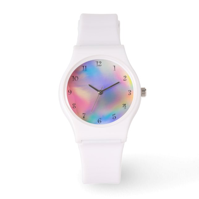 Montre Joli dégradé moderne aquarelle Rainbow backgrou (Recto)