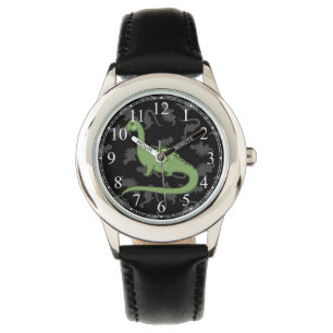 Montre Joli Dinosaure Vert