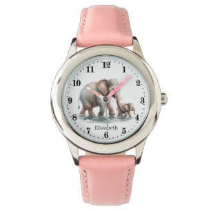 Montre Joli éléphant ajouter nom filles