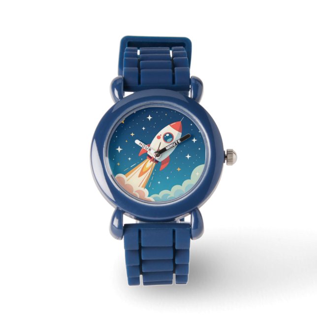 Montre Joli fusée spatiale qui décolle (Recto)