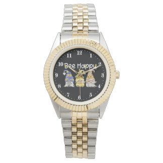 Montre joli gnome heureux d'abeille