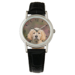 Montre Joli Golden Retriever Chien Puppy Face — plaque d'