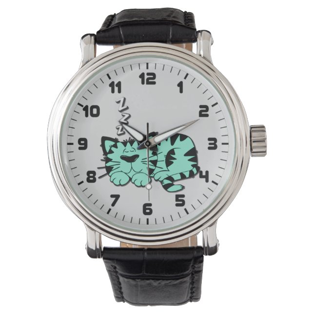 Montre Joli Green Kitty Chat Nap Montre-poignet (devant)