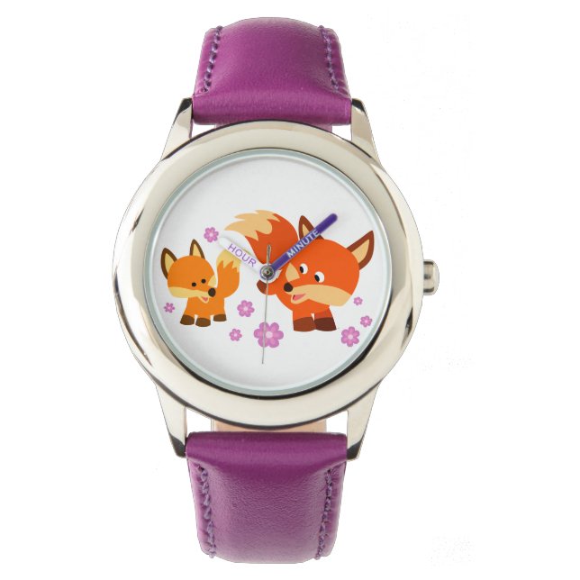 Montre Joli jeu de caricature Foxes Watch (devant)