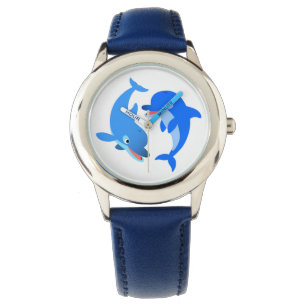 Montre Joli Jouer Cartoon Dolphins Watch