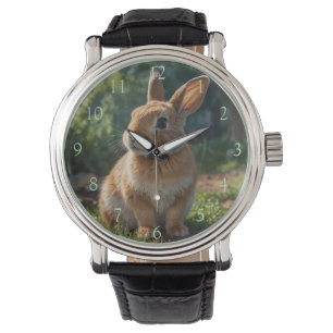 Montre Joli lapin jardin de cottage anglais Pâques