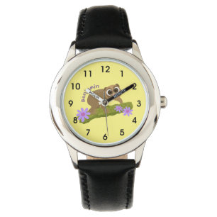 Montre Joli lenteur loris sur dessin de branche