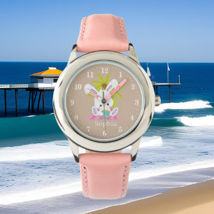 Montre joli nom d'ajout de lapin de plage
