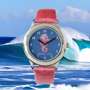 Montre joli nom de l'hippocampe de plage