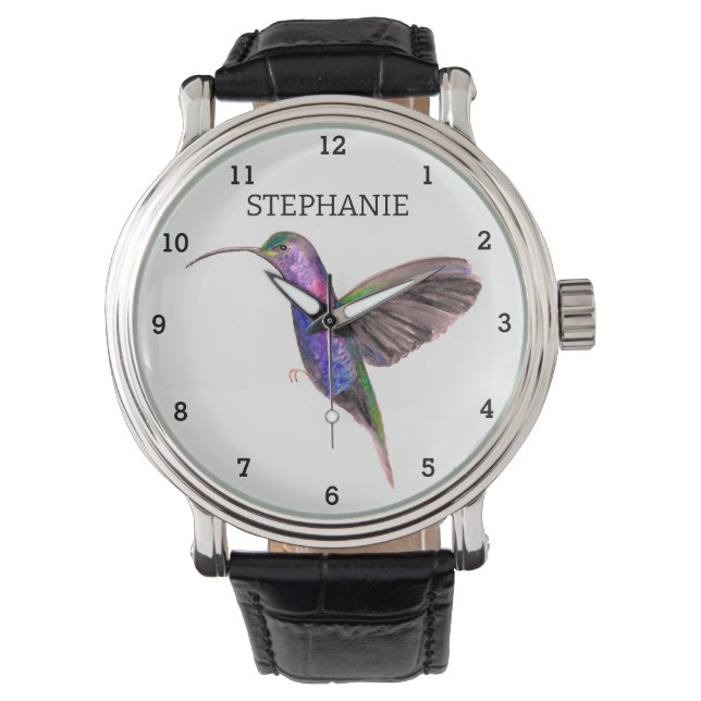 Montre Joli oiseau Fleur Colibri Nature (devant)