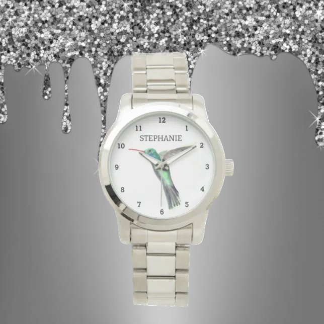 Montre Joli oiseau Fleur Colibri Nature (Créateur téléchargé)