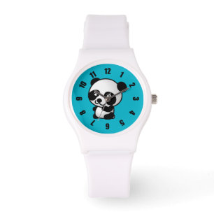 Montre Joli ours de panda blanc et noir