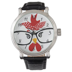 Montre Joli poulet avec lunettes