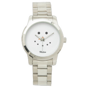 Montre Joli Snowman Face Noël Fêtes Personnalisées