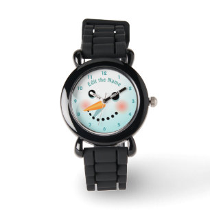 Montre Joli Visage Snowman Avec Nez De Carotte