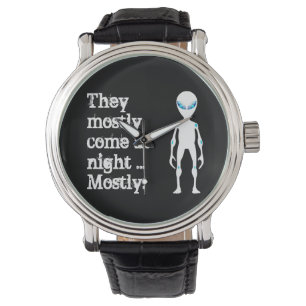 Montre Jolie citation alien blanche noire