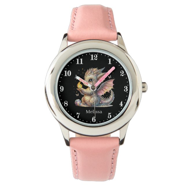 Montre Jolie fille dragon ajouter nom (devant)