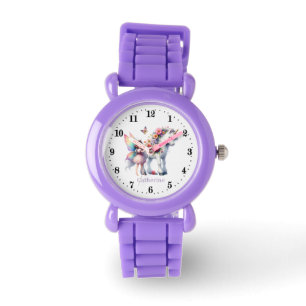 Montre Jolie filles fairy licorn ajouter nom