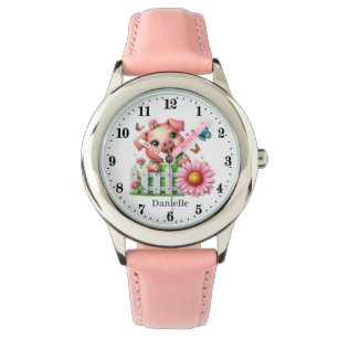 Montre Jolie filles porc ajouter nom