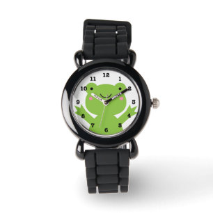 Montre Jolie grenouille verte avec poignet numéroté