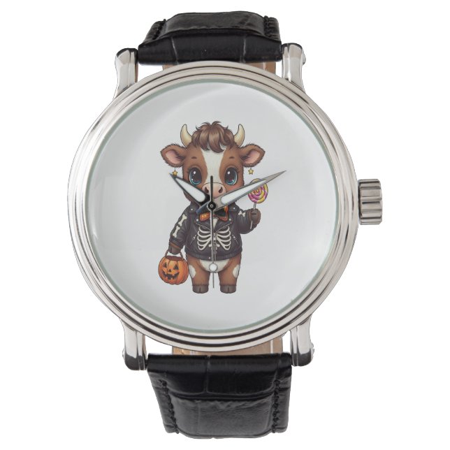 Montre Jolie Halloween Highland Cow (devant)