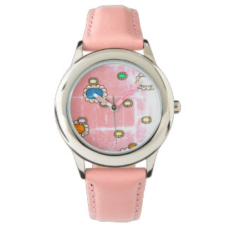 Montre jolie horloge à fleurs