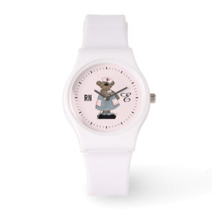 Montre Jolie Ours en peluche Monogramme personnalisé Mont