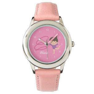 Montre Jolie Petite Fille Gymnaste et Gymnastique au Ruba