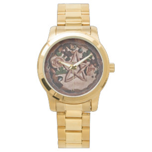 Montre Jolie sorcière florale Pentacle Wiccan Pagan