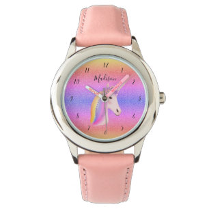 Montre Jolie Unicorn Rainbow Parties scintillant Girls Pe