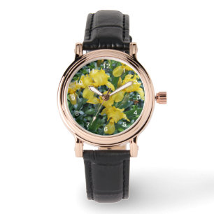 Montre Jolie Yellow Iris Flowers Watch