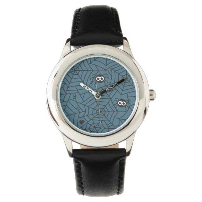 Montre Jolies araignées, toile d'araignée, Halloween (devant)