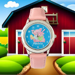 Montre Jolies filles cochon amoureux ajouter le nom<br><div class="desc">design par Kristi W. Designs à www.marlodeedesigns.com</div>