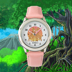 Montre jolies filles jungle girafe amoureux ajouter le no