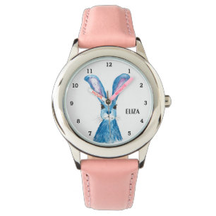 Montre Jolies Filles Lapin Rose Animaux Enfants Floral